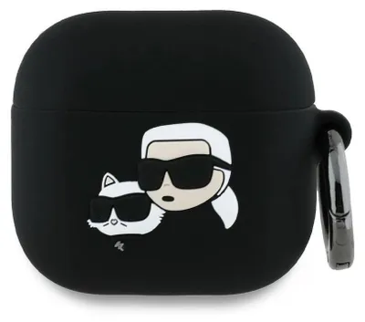 Obrázek produktu pro Karl Lagerfeld KLA4RUNKCHK Apple AirPods 4 kryt Silikon Karl&Chaupette Head 3D černý