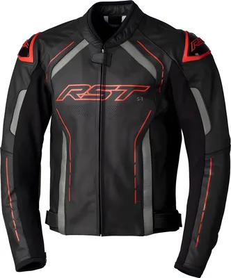 Produktbild von RST S1 Motorrad Lederjacke, schwarz/rot, 40