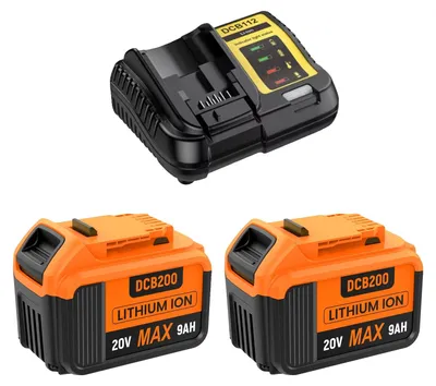 Productafbeelding van Accu voor elektrisch gereedschap, hoge capaciteit 9000mAh, compatibel met twee voltages, 2BAT 4A oplader