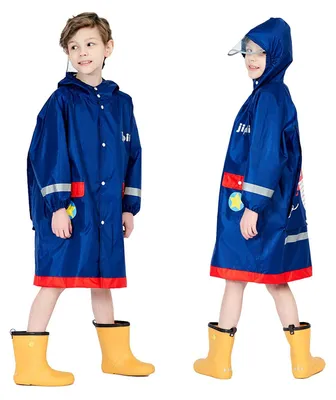 Produktbild von Kinder Regenponcho - Wasserdichter Rainsuit für Jungen und Mädchen
