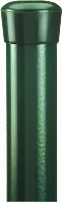 Image de Alberts 611828 Poteau de clôture pour grillage décoratif Deco et grillage décoratif Rondo, phosphaté au zinc, plastifié vert, longueur 1200 mm, Ø de poteau 28 mm