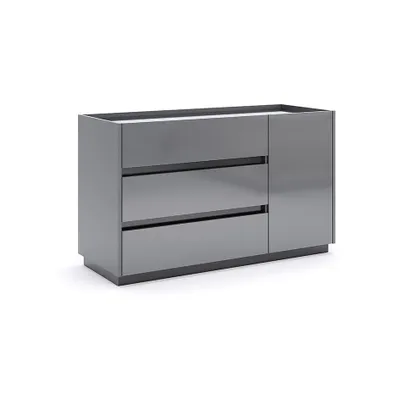 Produktbild von Kommode Teo – 3 Schubladen & 1 Tür – Grafit – 120×73×47 cm – Modern – Stauraum für Wohnzimmer Schlafzimmer