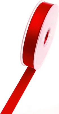 Produktbild von Satinband rot - 15 mm Breite auf 25 m Rolle - 43115 324-R