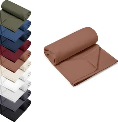 Produktbild von Bettlaken ohne Gummizug 140x200 cm Haustuch 100% RENFORCE Baumwolle Betttuch Tischdecke, Farbe: Bronze