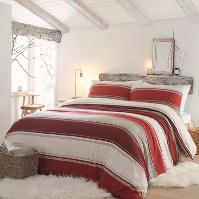 Produktbild von Moderne Dekbedovertrek Breitgestreift 100% Katoen 200x200 cm