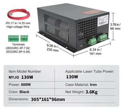Productafbeelding van Laservoeding, geoptimaliseerde koeling, veiligheidsbescherming, 130W