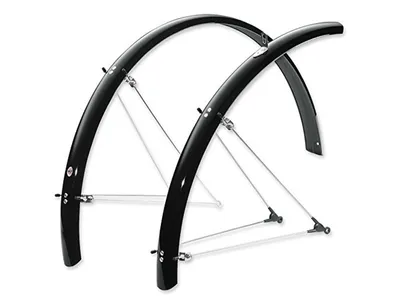 Produktbild von SKS 10441 Trekkingbleche 28' lange Form 65mm, ohne Kontaktierung, schwarz (1 Paar)