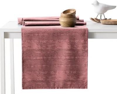 Zdjęcie produktu dla Zestaw obrus + bieżnik plamoodporny VESTA 115x250+35x250 różowy AmeliaHome