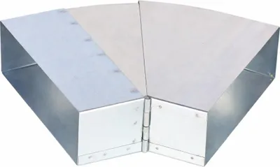 Produktbild von Flachkanal Bogen verstellbar 25-45° 150 x 50 mm