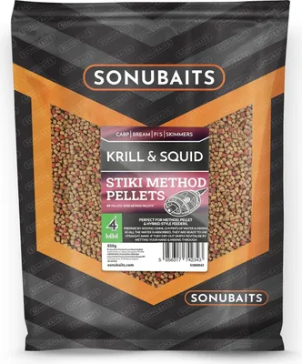 Produktbild von Sonubaits Krill & Squid Stiki Method Pellets 4mm