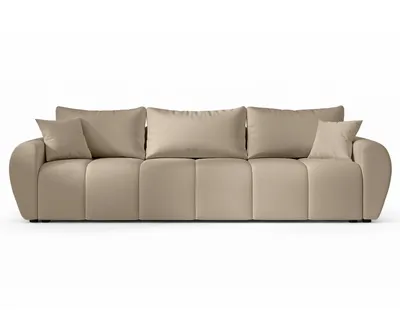 Produktbild von AX LIVING Malatya Big Sofa mit Schlaffunktion Schlafsofa Hellbraun 246 cm