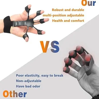 Fingertrainer, 2er Pack 6 Widerstandslevels Finger Trainer, Finger Flexion Extension Training, Hand Unterarm