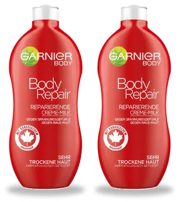 Immagine prodotto di 2 confezioni di crema corpo riparatrice Garnier - 400 ml ciascuna - confezione - 2 pezzi
