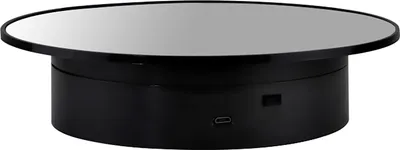 Produktbild von Displayständer 360 Grad rotierende langlebige Zeitrundform Elektrische motorisierte Plattenspieler -Basis für die Fotografie-Schwarz