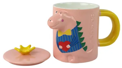Produktbild von Leantoys Dinosaurier-Pink Dinosaurier-Becher mit Sieb, 400 ml