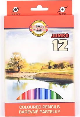 Obrázek produktu pro Koh-I-Noor Kredki Omega Jumbo 12 kolorów dla przedszkolaków
