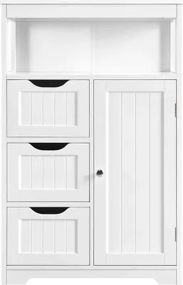 Image de Armoire de toilette en bois 613759 blanc, blanc