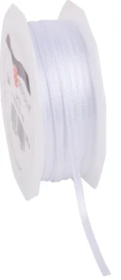 Produktbild von Doppelsatin 3 mm, weiß (50 m)