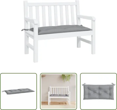Immagine prodotto di The Living Store Cuscino per panca da giardino Grigio 100x50x7 cm Tessuto Oxford