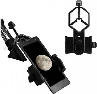Produktbild von SYSTEM-S Halterung von Fernglas Mikroskop Befestigung aus Metall für Smartphone