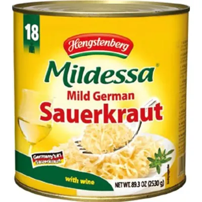 Obrázek produktu pro Hengstenberg Mildessa jemné vinné kysané zelí v plechovce 2650g