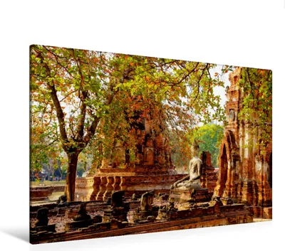 Produktbild von Calvendo  Textil-Leinwand 120 cm x 80 cm quer Buddha Statue im Wat Mahathat, Wittstock Ralf; 7360622