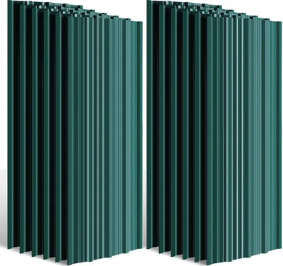Produktbild von Faziango 36x Profilblech Trapezblech Dachblech, Verzinktes Stahlblech - Wellenprofil in Grün, Stahl Außenbereich Dachplatten, für Dächer, Carports