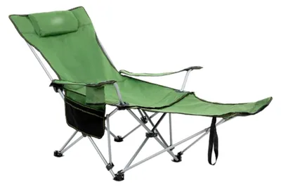 Produktbild von Campingstuhl für Erwachsene, gepolsterter Klappstuhl für den Innenbereich, übergroßer tragbarer Campingstuhl mit Seitentaschen und Metallrahmen