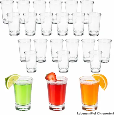 Produktbild von 24x Lino Schnapsgläser 2cl bis 4cl Shotglas Pinnchen Stamper Party Bar
