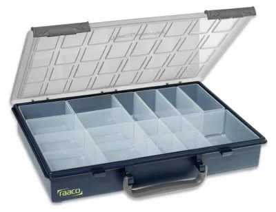 Zdjęcie produktu dla raaco Assorter 55 4x8-17 Assortment box (L x W x H) 261 x 338 x 57 mm No. of compartments: 17 fixed compartments Content 1 pc(s)