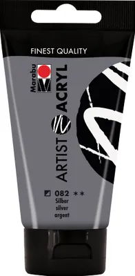 Produktbild von Marabu Acrylfarbe Artist Acryl silber 082 75 ml