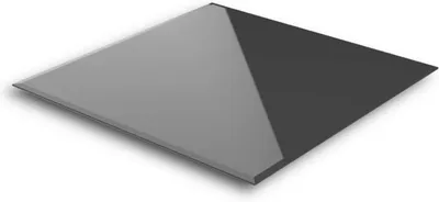 Productafbeelding van Glazen Plaat - Veiligheidsglas Bescherming - Haard Vloer - Facet Geslepen - 80x80cm - Zwart