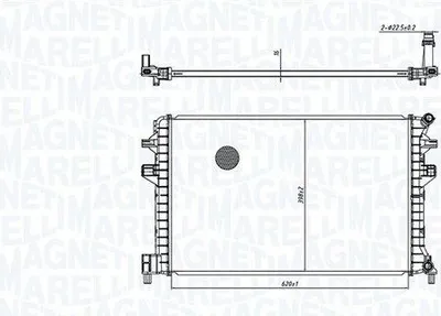 Immagine prodotto di Radiatore, raffreddamento motore MAGNETI MARELLI 350213166300