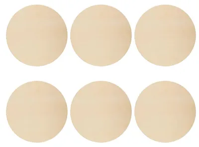 6 unbehandelte Holzscheiben, 20 cm, für DIY-Bastelprojekte