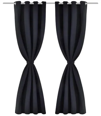 Obrázek produktu pro vidaXL zatemňovací závěsy 2 ks s kovovými očky 135x175 cm černá