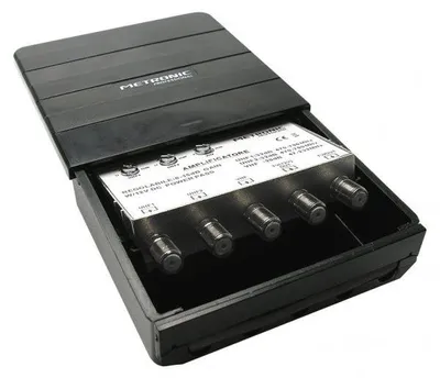 Immagine prodotto di Amplificatore per antenna TV per esterno 2 uscite Art. 414142 Metronic