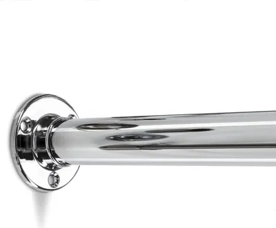 Produktbild von Schrankstange 2000 mm RUND Ø 25 mm verchromt mit 2 Stück Stangenlager Garderobenstange Kleiderstange / Design trifft auf Funktion