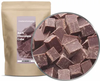 Produktbild von CrackersCompany Schoko-Zartbitter-Würfel (Dark Chocolate Cube), ZIP-Beutel 500 g