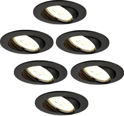 Produktbild von Ledvion LED Einbaustrahler 6er Set Rund Weiss 3W dimmbar Warmweiss