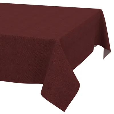 Produktbild von Tischdecke 100x180cm Rechteckig Bordeaux DanceDirty abwaschbar Leinenoptik wetterfest Falschuni Modern Schnittkante