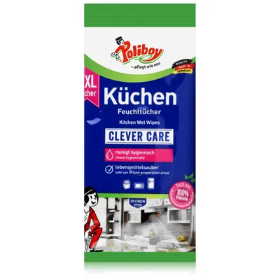 Obrázok produktu pre Poliboy vlhčené utierky do kuchyne 48 utierok - vhodné na potraviny (1 balenie)