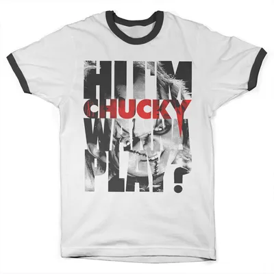 Produktbild von Chucky - Wanna Play Cutout Ringer Tee - WhiteBlack - Small