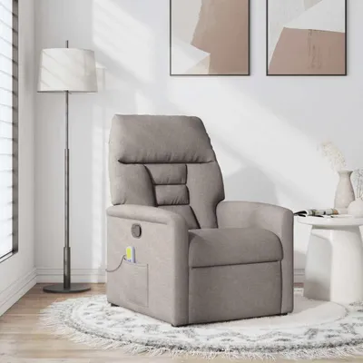 Produktbild von vidaXL Massagesessel Taupe Stoff