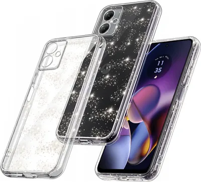 Produktbild von Techsuit Sparkle Skin Back Cover Hülle für Motorola Moto G54 - Transparent
