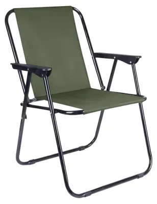 Obrázok produktu pre Kondela Skladacia kempingová stolička Riston - zelená / čierna