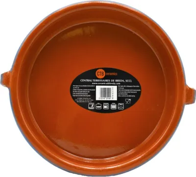 Zdjęcie produktu dla CTB ceramika Cazuela gliniana miska niebieska z dołączonymi uchwytami o średnicy 17 cm