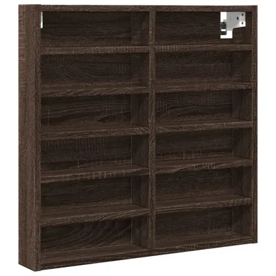 Obrázek produktu pro vidaXL Vitrína hnědý dubový vzhled 60x8,5x58 cm materiál na bázi dřeva