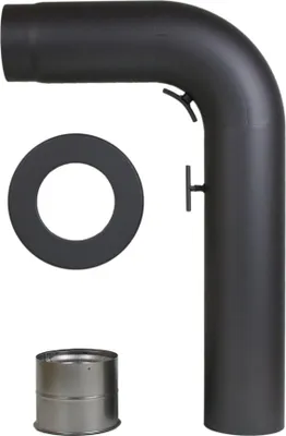 Produktbild von CONFUEGO Ofenrohr-Set gezogen (fullform) | Premium gußgrau ø 150 mm