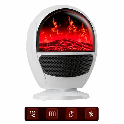 Produktbild von F50D 2in1 Elektrokamin & Heizlüfer 1300W Heizung Flamme Keramik Heizer, Abkühler