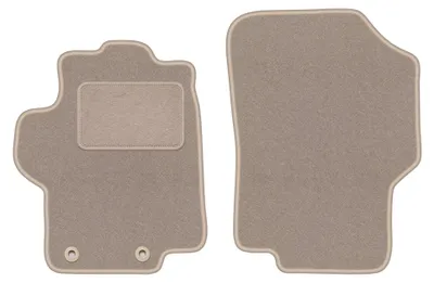 Imagen del producto de Alfombrillas delanteras de moqueta para Peugeot 1007 2004-2009 (monovolumen) – 2 piezas, beige, a medida – Wielganizator LUX